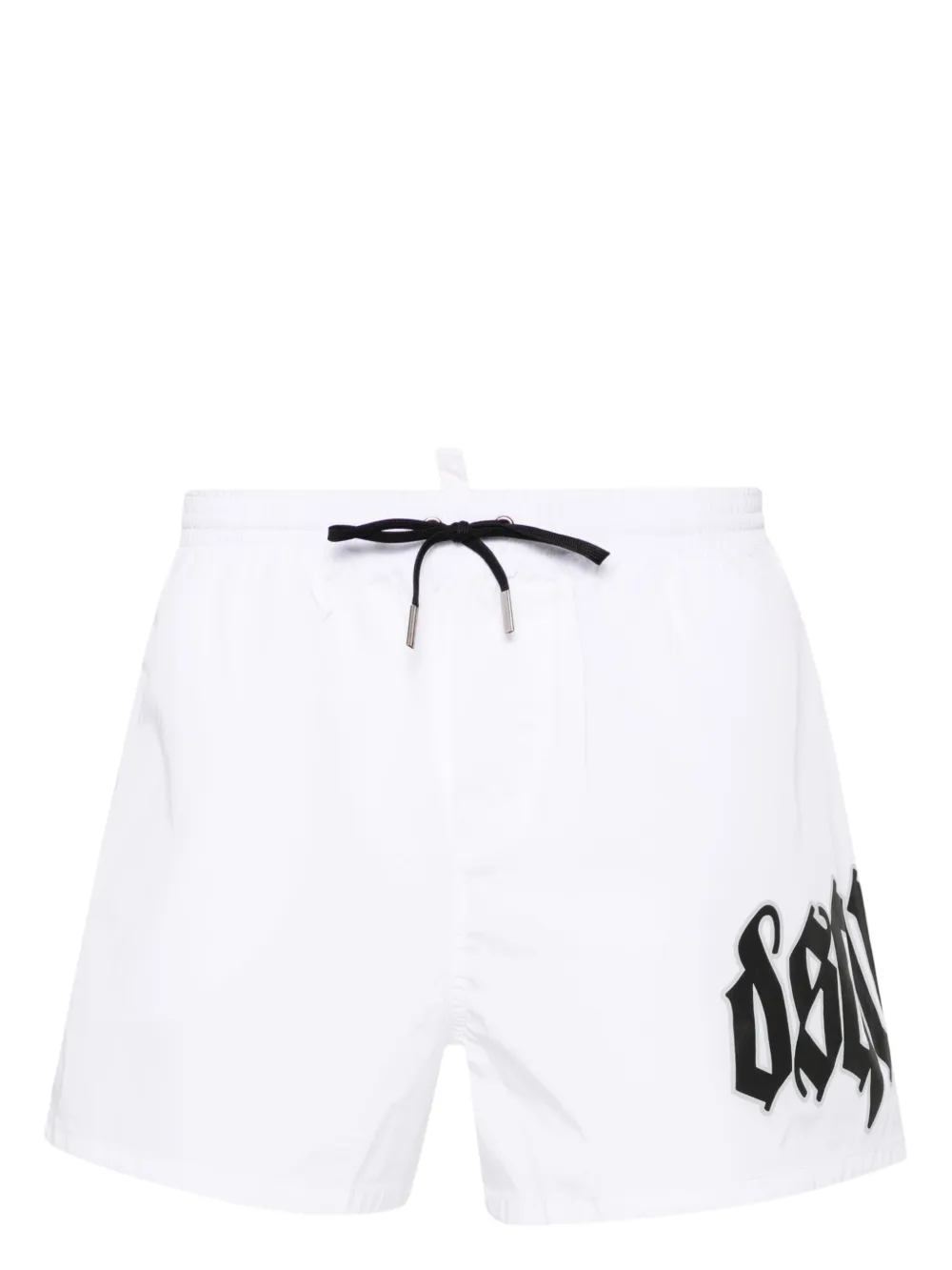 DSQUARED2 ロゴ トランクス水着 - ホワイト DSQUARED2 ロゴ トランクス水着 - ホワイト