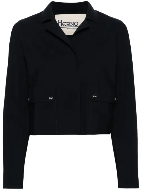 Veste crop à boutons pression - Herno - Modalova