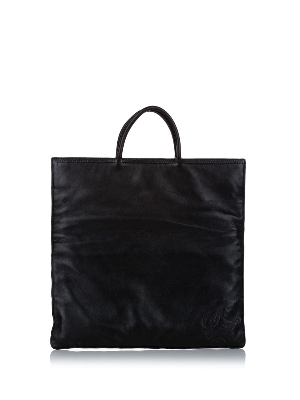 Pre-owned Loewe Leather Tote Bag In Black