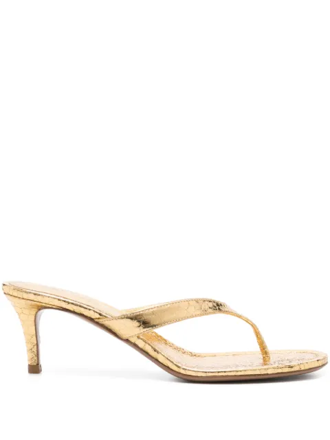 Paris Texas 65mm metallic-leather sandals