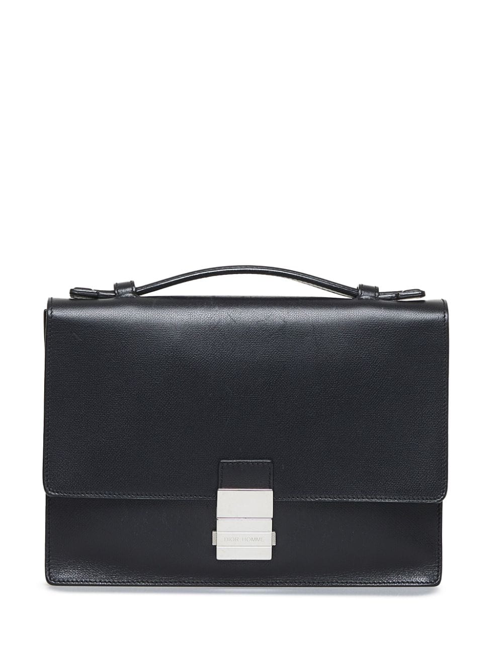 Pre-owned Dior 2012   Leather Briefcase Business Bag In Black