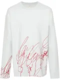 OAMC scribble-print fleece sweater - Blue