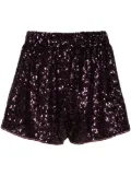 Oséree sequinned short shorts - Purple