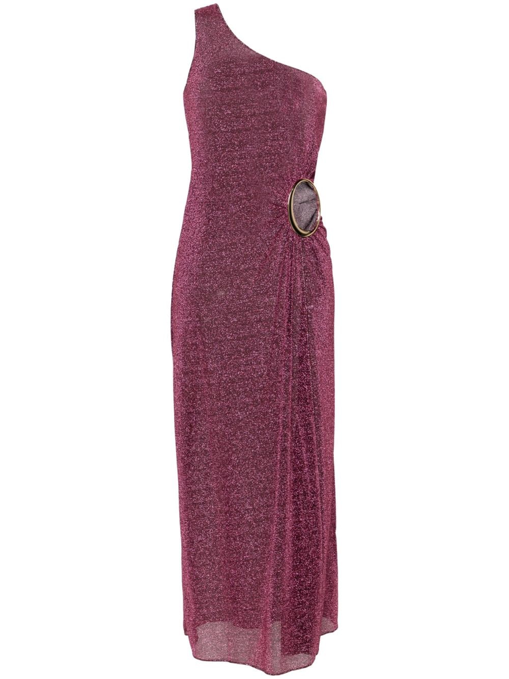 Shop Oseree Lumière O-ring Maxi Dress In Purple