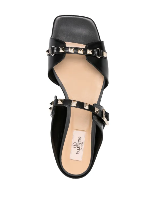 Valentino rockstud sandals black top
