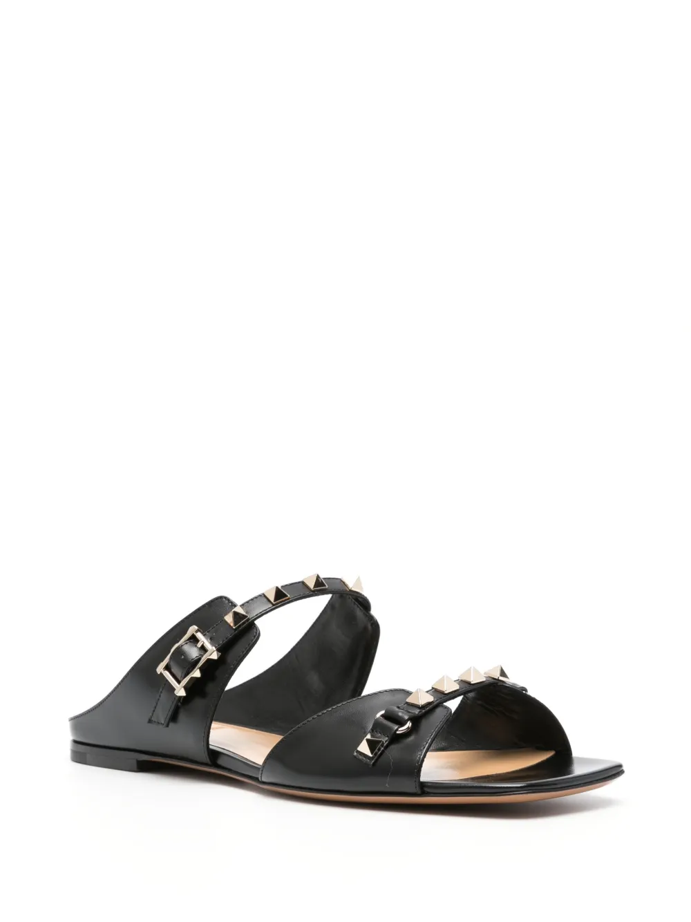 Valentino Garavani Rockstud flat sandals - Zwart