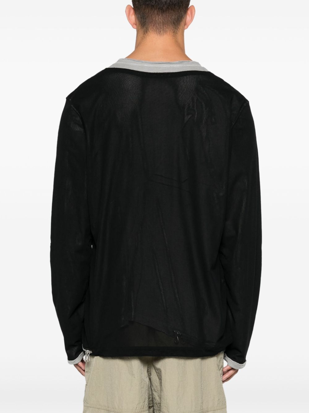 Shop Kiko Kostadinov Mesh Long-sleeve Sweater In Black