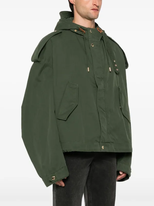 Alexander McQueen Hooded Jacket | Green | FARFETCH JO