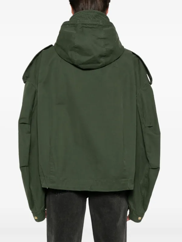 Alexander McQueen Hooded Jacket | Green | FARFETCH JO