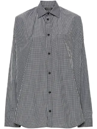 Balenciaga チェック シャツ | ブラック | FARFETCH JP