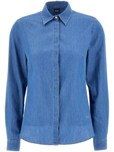 Fay cotton chambray shirt