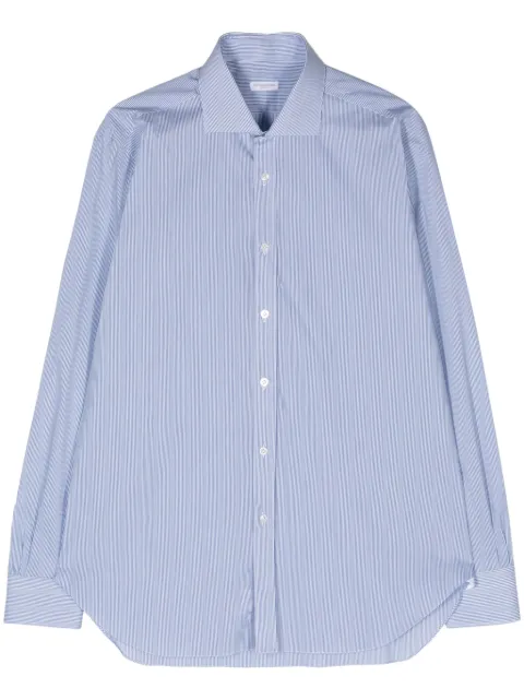 Barba pinstriped cotton-blend shirt