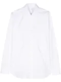 Barba jacquard cotton shirt - White