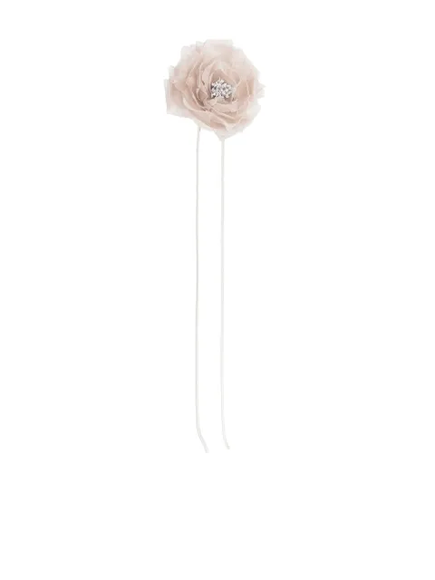 Max Mara floral-motif silk brooch