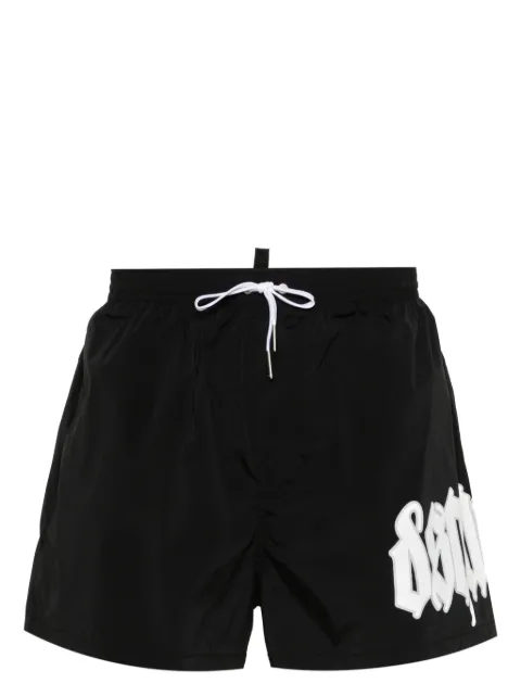 DSQUARED2 Gothic logo-print swim shorts