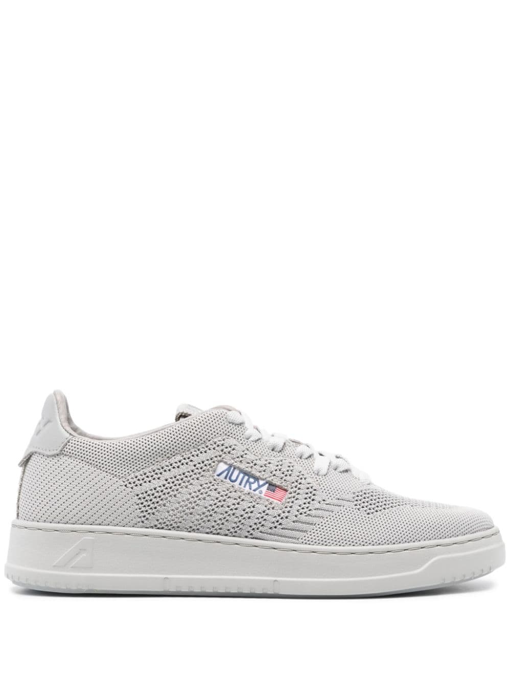 Autry Easeknit Lace-up Sneakers In Grey