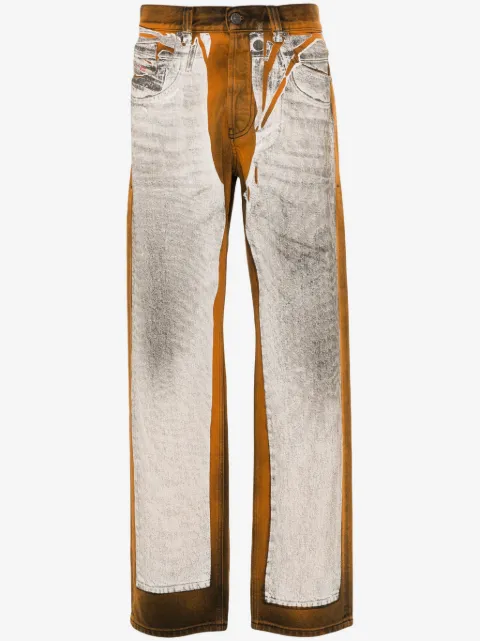 Diesel trompe l'œil straight-leg jeans