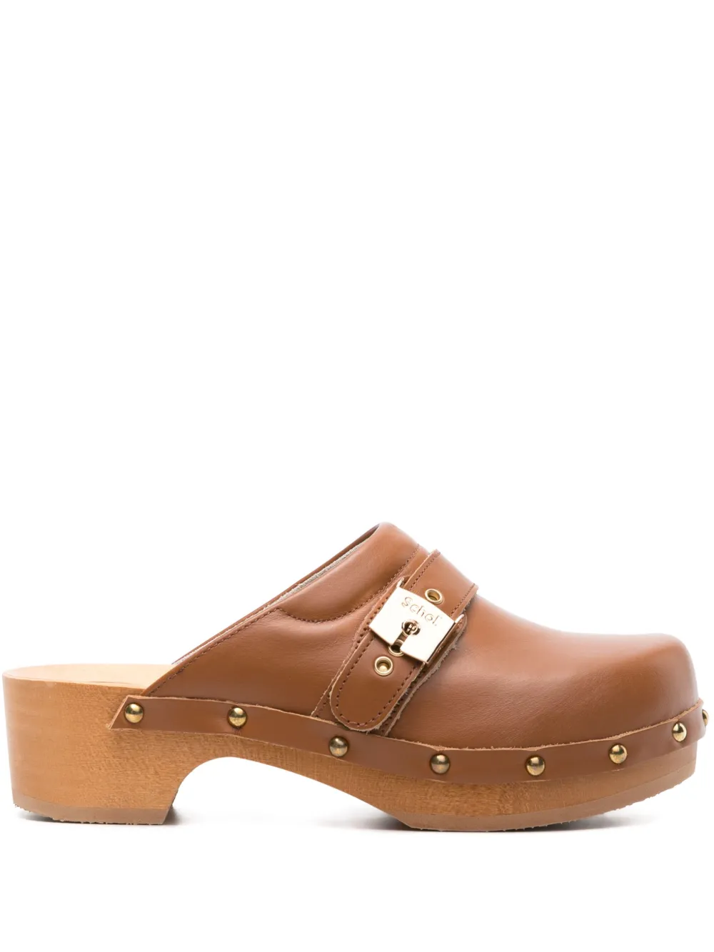 Scholl Pescura 50mm leather clogs | Brown | Image 1