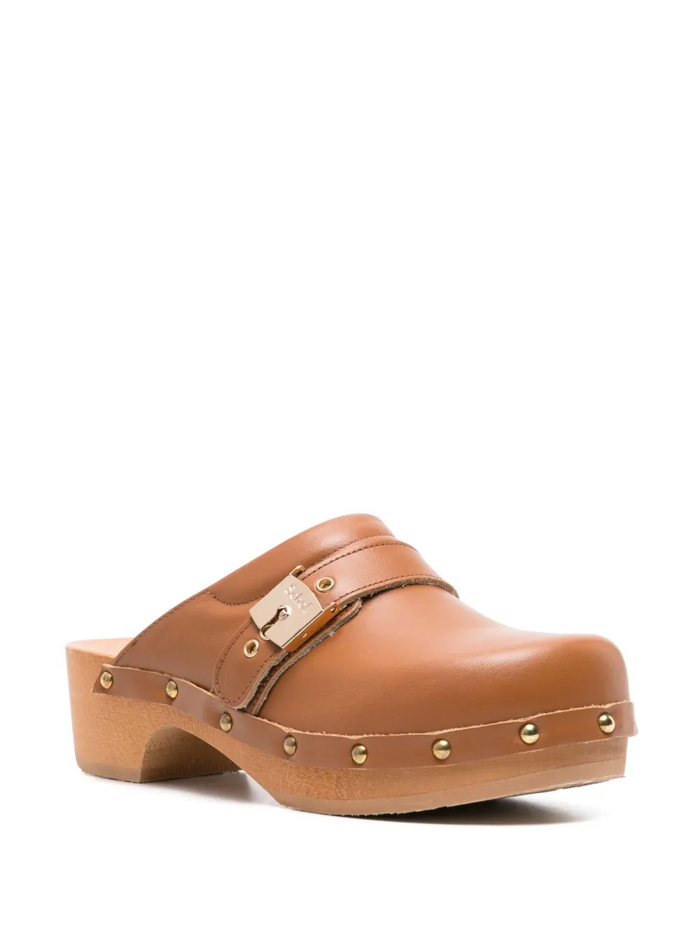 Scholl Pescura 50mm leather clogs | Heeled Mules | Image 2