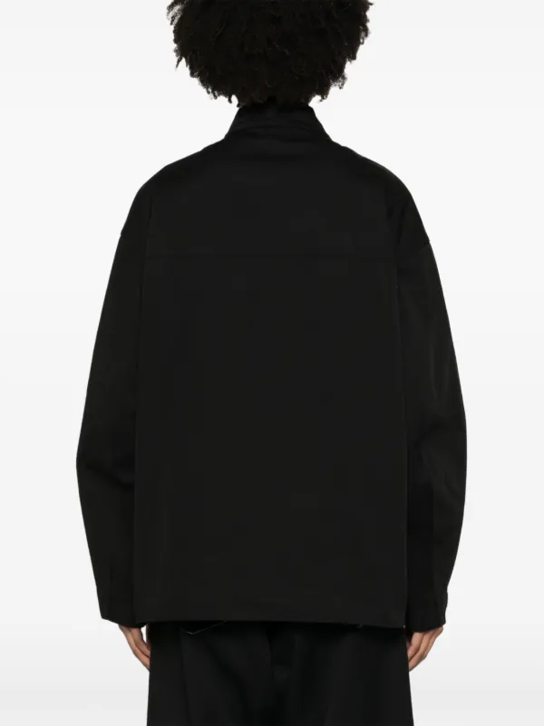 LEMAIRE Asymmetric Cotton Jacket | Black | FARFETCH JO
