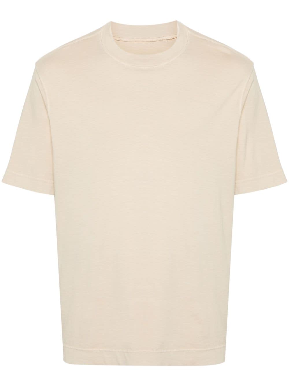 Shop Circolo 1901 Crew-neck Cotton T-shirt In Neutrals