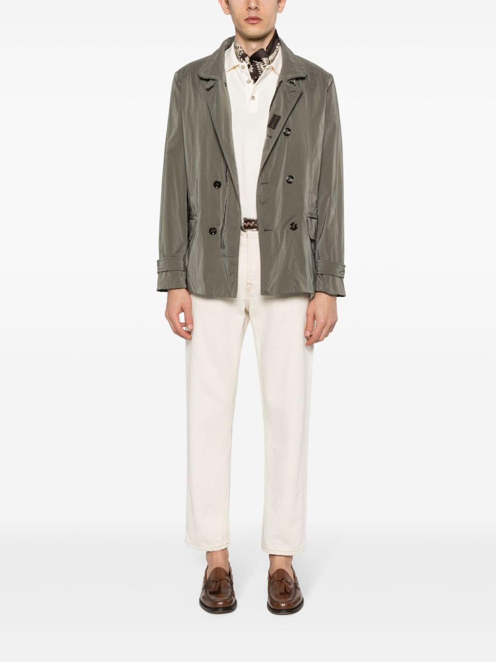 Moorer Nabucco-KM double-breasted jacket - Groen