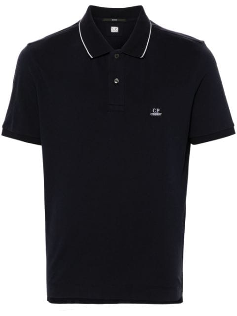 logo-patch polo shirt