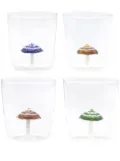 CU I SEEYOU 3D-detail tumbler glasses (set of four) - Neutrals