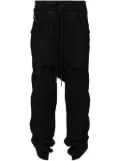 Boris Bidjan Saberi mid-rise cropped track trousers - Black