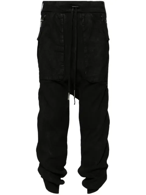 Boris Bidjan Saberi mid-rise cropped track trousers