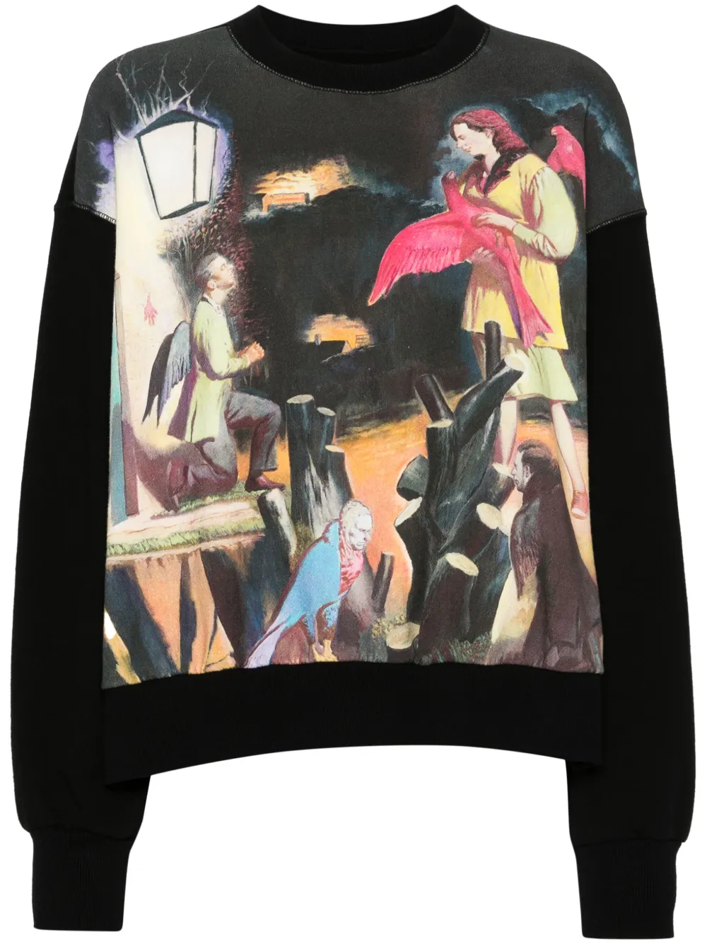 Undercover Sweater met print Zwart