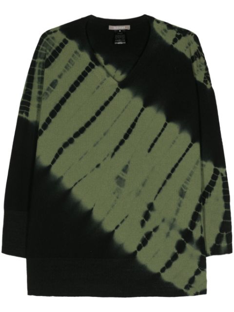 Suzusan Tesuji Yoroidan Shibori diagonal-pattern cashmere jumper