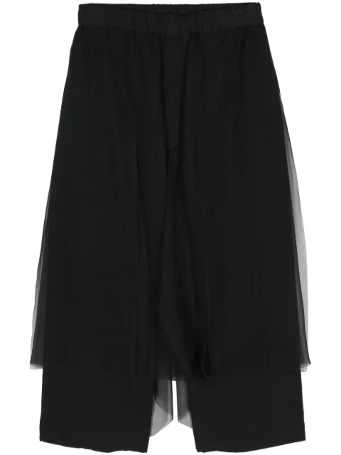 Undercover tulle-overlay drawstring trousers