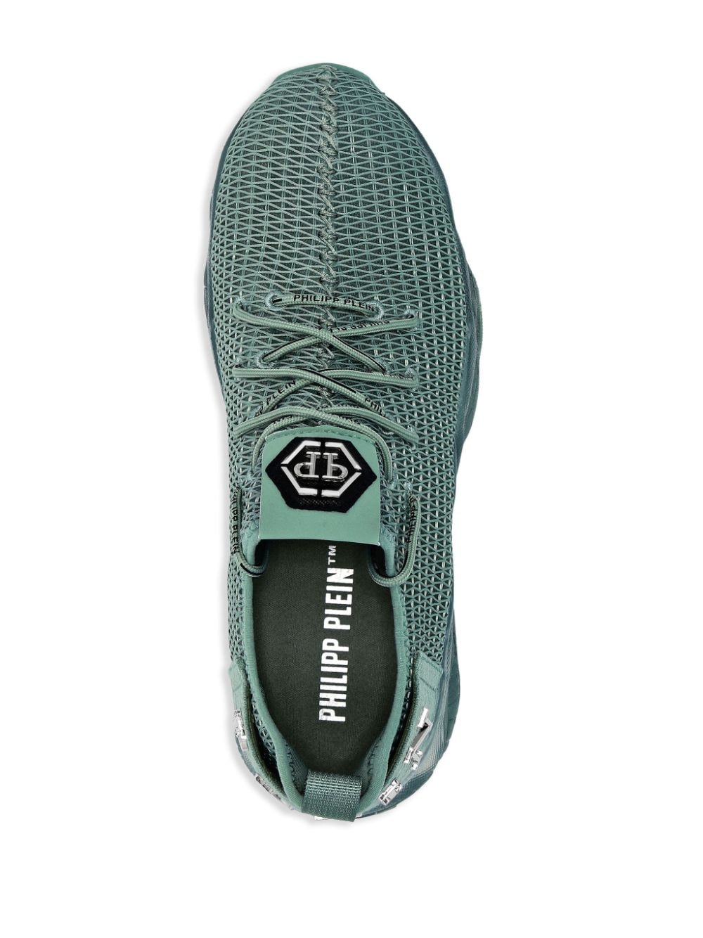 Shop Philipp Plein Runner Hyper $hock Sneakers In Green