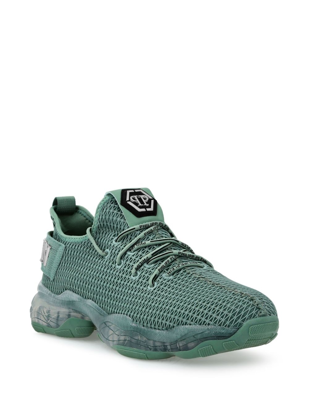 Shop Philipp Plein Runner Hyper $hock Sneakers In Green