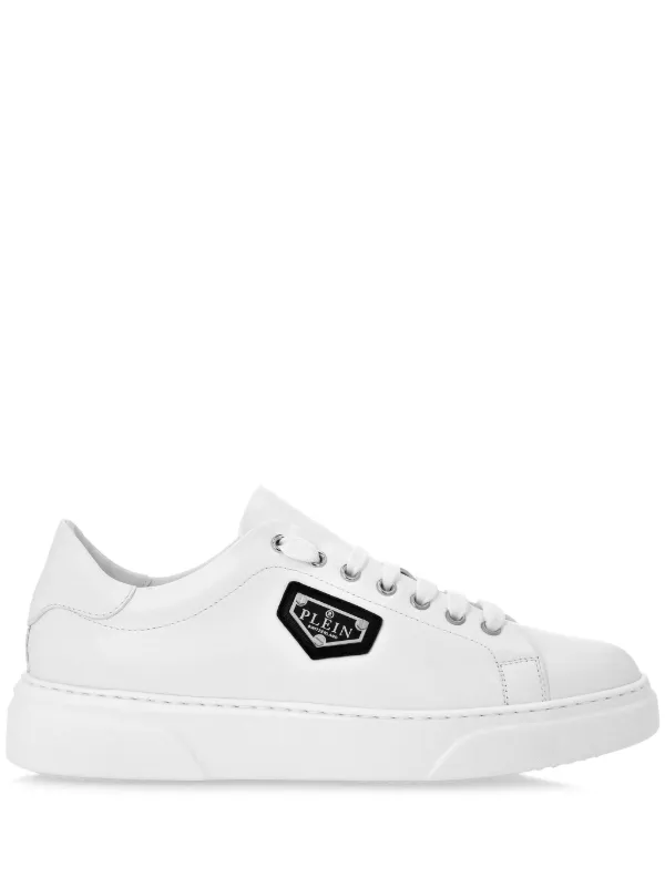 Philipp Plein logo plaque Leather Sneakers White FARFETCH AO