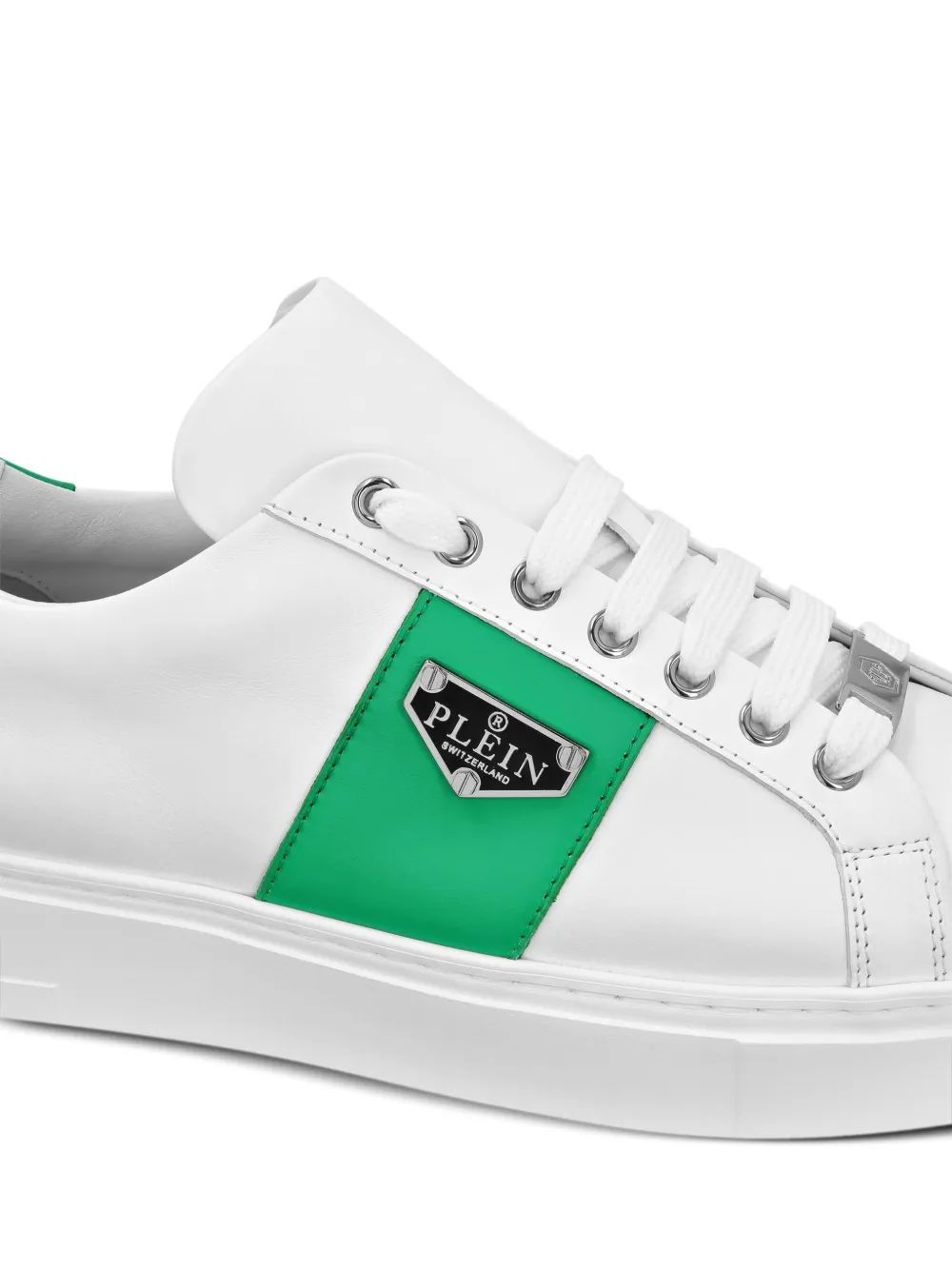 Philipp Plein Logo-plaque Lace-up Sneakers In White