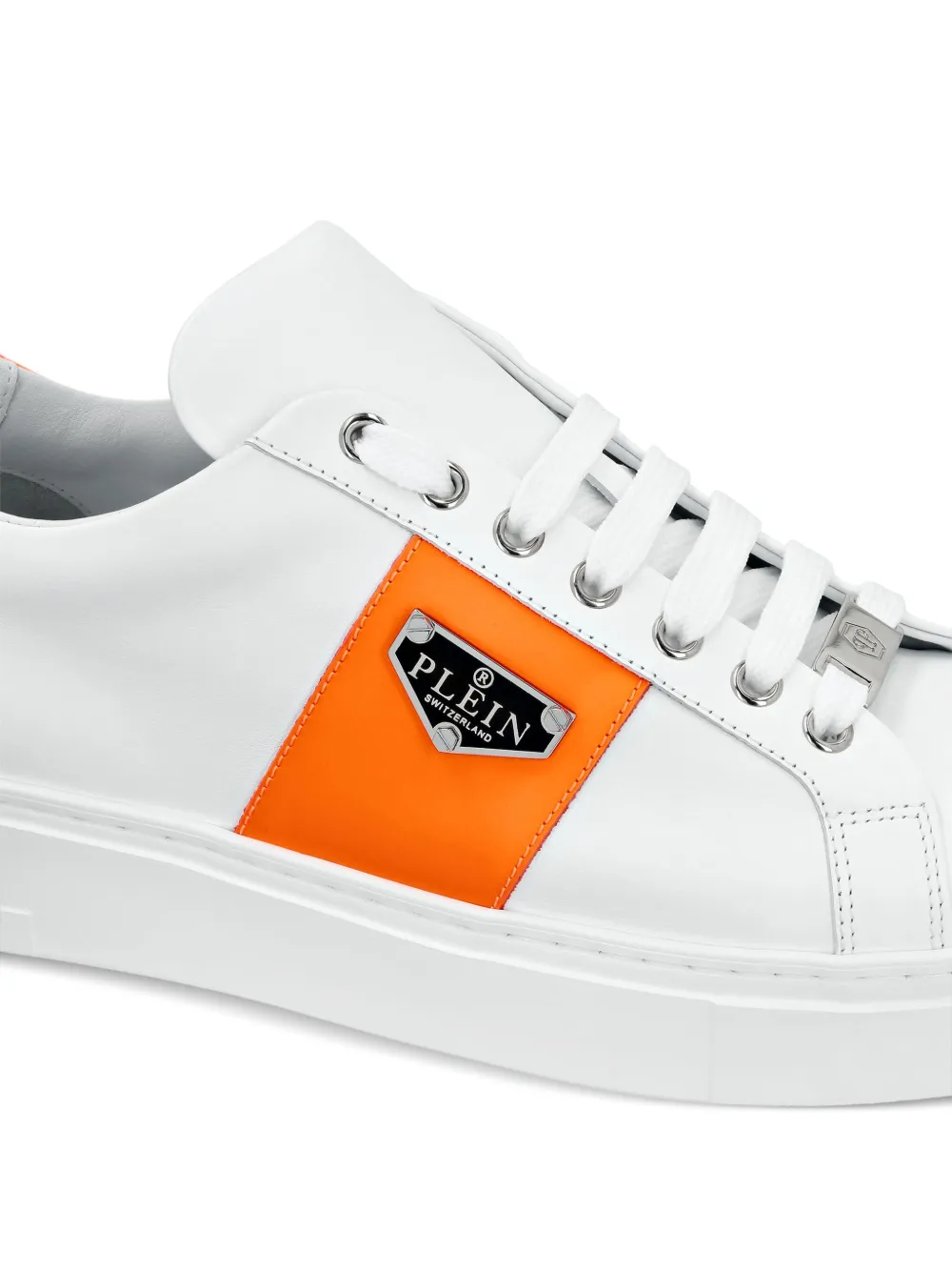Philipp Plein Triangle Plein Lo-top Sneakers In 白色