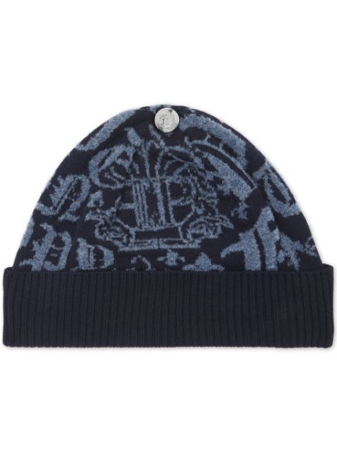 Philipp Plein logo-jacquard wool beanie Men