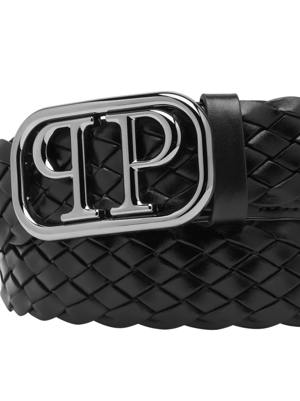 Affordable Philipp Plein logo buckle leather belt Men