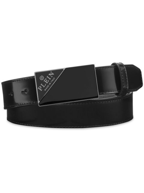 Philipp Plein logo buckle leather belt Men