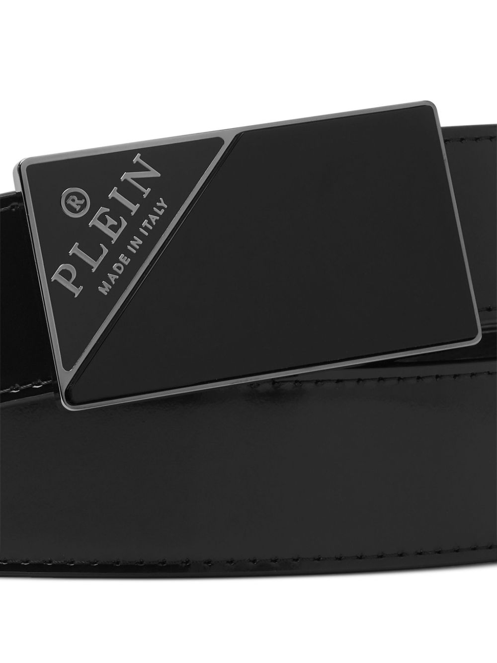 Philipp Plein logo buckle leather belt Men