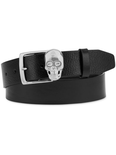 Philipp Plein skull detail leather belt Men