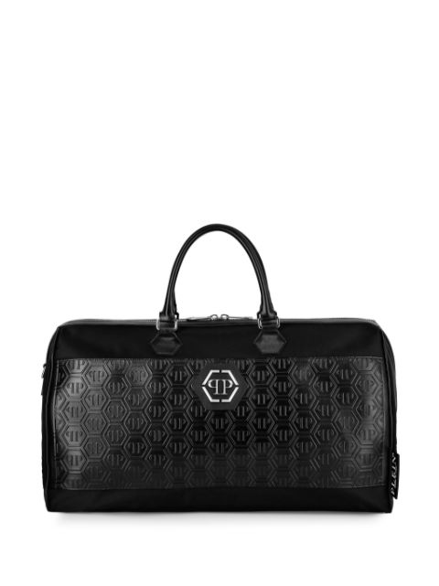 Philipp Plein Monogram leather laptop bag Men