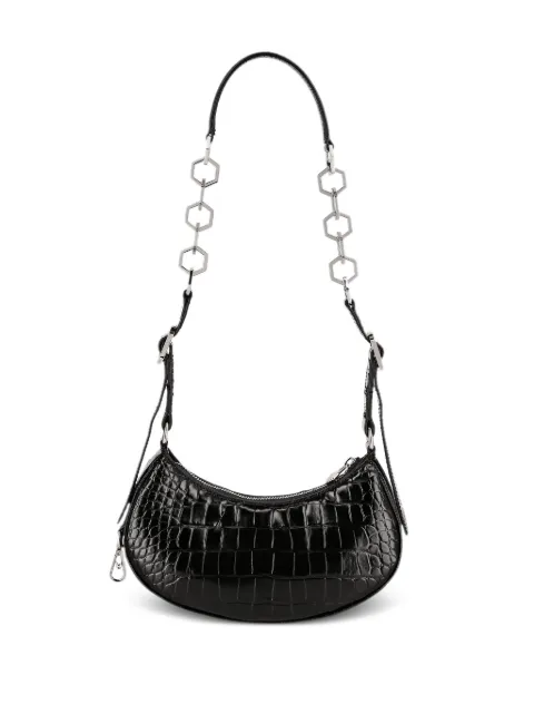 Philipp Plein logo-plaque leather shoulder bag FADAWBA1980PLE010N - 1