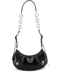 Philipp Plein logo-plaque leather shoulder bag - Black