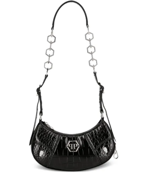 Philipp Plein logo-plaque leather shoulder bag FADAWBA1980PLE010N - 0