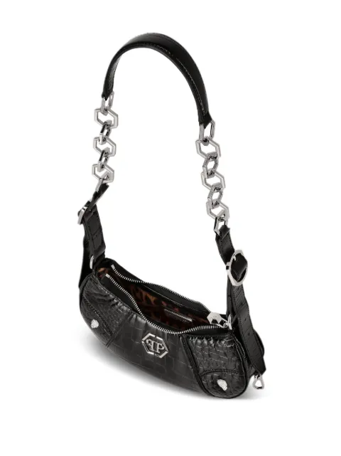 Philipp Plein logo-plaque leather shoulder bag FADAWBA1980PLE010N - 2