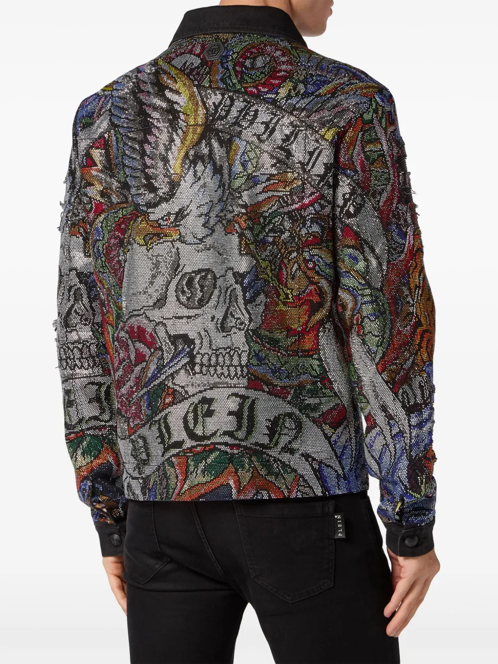 Philipp Plein Denim jack Grijs