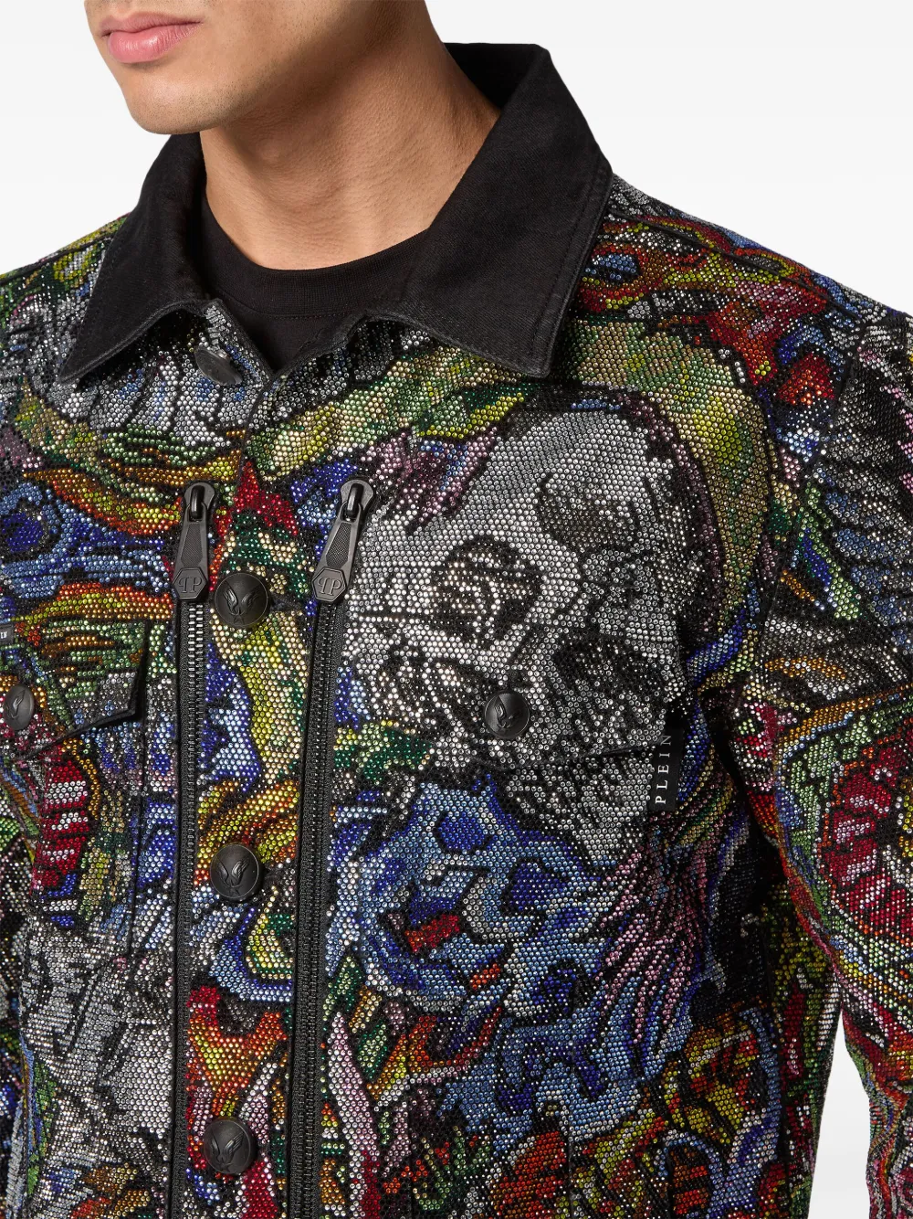 Philipp Plein Denim jack Grijs